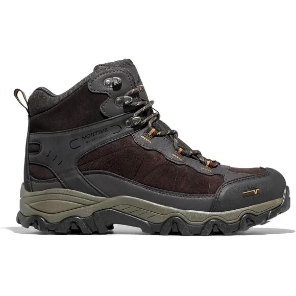 NORTIV 8 Men's Waterproof Hiking Boots Mid Trekking Mountaineering Shoes Brown - Picture 3 of 6